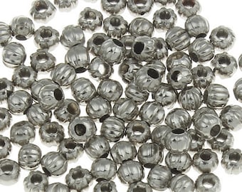 150 pièces. Perles métalliques filigranes 5 mm perles intermédiaires perles d'espacement perles de bijoux perles artisanales pièces intermédiaires citrouille ronde F52