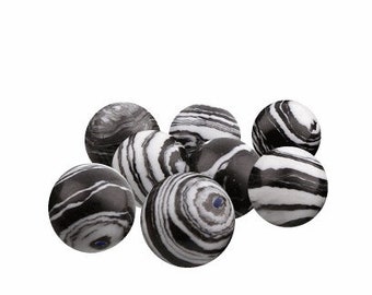 Streifen Achat Perlen Rund 8mm Achatperle Schwarz Weiß Farbe Naturstein Halbedelstein Edelstein Schmuckperlen Schmuckstein für DIY Kette