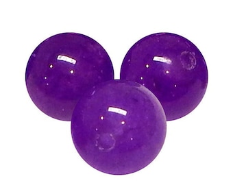 Purple Lila Jade 4/6/8 mm Rund Edelstein Halbedelstein Schmucksteine Schmuck Basteln