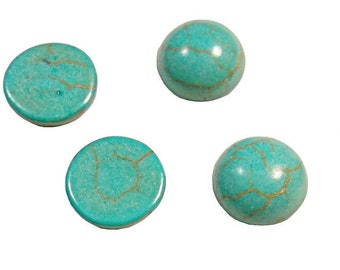 20pcs Turquoise Gemstone Cabochon Half Round 8 mm For Ring Necklace Bracelet Jewelry Natural Stone Habledelstein Gemstone