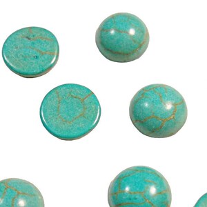 20pcs Turkoois Edelsteen Cabochon Half Rond 8 mm Voor Ring Ketting Armband Sieraden Natuursteen Hableedelsteen Edelsteen