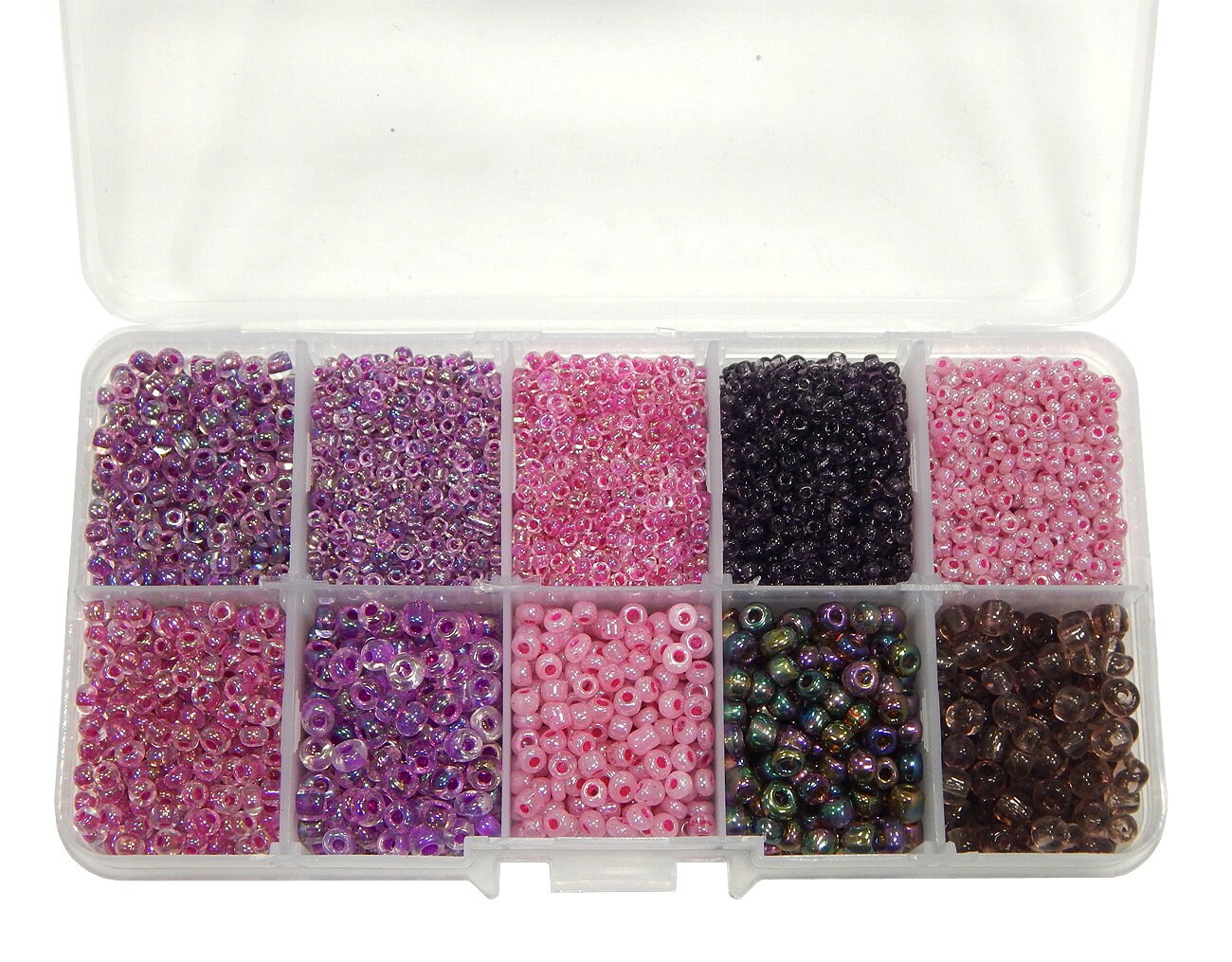 Seed Beads Set Beads 2mm 3mm 4mm with Sorting Box Purple Etsy