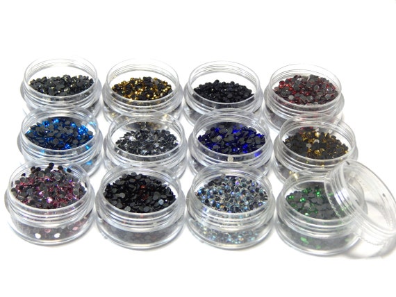 12000 strass termoadesivi 3 mm SS10 qualità AAA termoadesivi 12 colori con  scatola di smistamento pietre glitter strass perline strass in vetro -   Italia