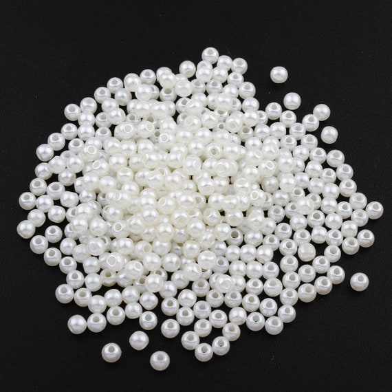 25 Perlen perlmutt weiß Hochzeit Wachsperlen 20mm Perle Dekoperlen zum Auffädeln