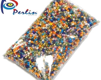 Rocailles 100g/250g/500g Perles de Rocailles colorées 2mm/3mm/4mm Choix Perles de verre rondes Mélanges de perles multicolores mélangées Fabrication de bijoux