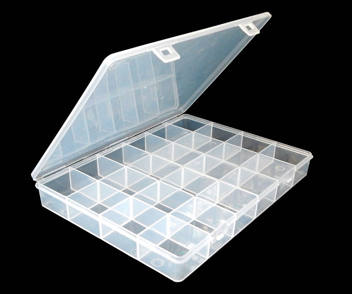 24 Compartments Storage Box Plastic Storage Box 25 Cm Sorting Etsy