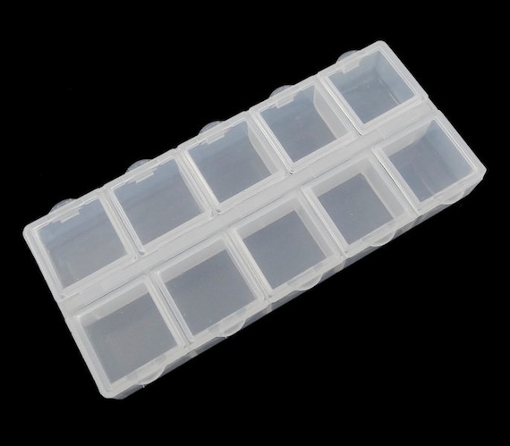 Plastic Clear Beads Display Storage Case Box, Bead Storage