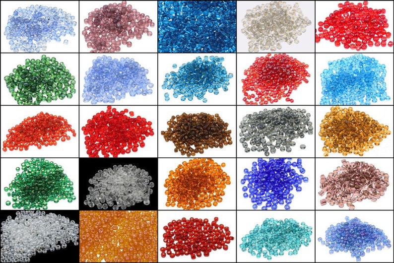 1 kilo Rocailles 3 mm 50 Pack 50 Colors Glass PERLEN Around 34000stk POSTEN Jewelry beads Seed Beads AM11