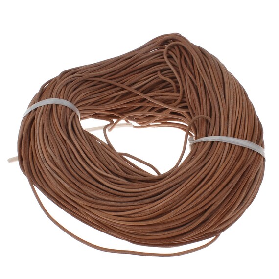 Lederband Lederbänder Lederriemen 6mm 1m schwarz Rundlederriemen echt Rindleder