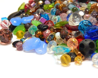 Glass Beads 500g / 1kg Mixed Crystal Bead Mix 4mm to 30mm Round Oval Cube Tube for Jewelry Crafts Wholesale