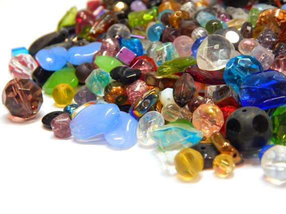 Glass Beads 500g / 1kg Mixed Crystal Bead Mix 4mm to 30mm Round Oval Cube  Tube for Jewelry Crafts Wholesale 