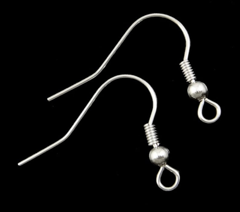 EDELSTAHL 304 OHRHAKEN FISCHHAKEN OHRRING OHRFEDER 20mm SCHMUCKTEILE M134
