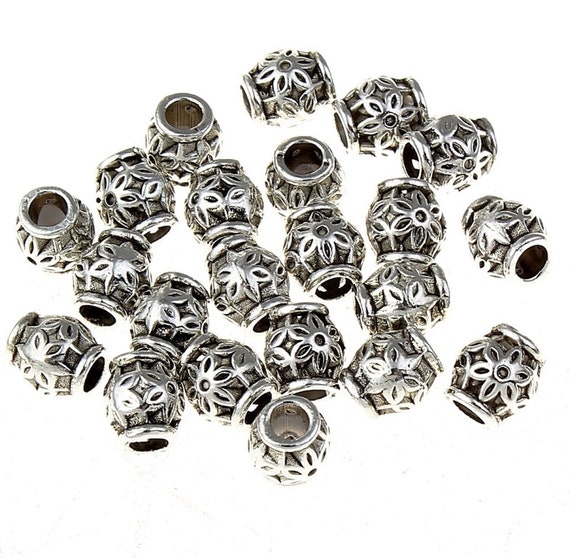 100 Versilbert klar Strass Rondelle Spacer Beads 8mm