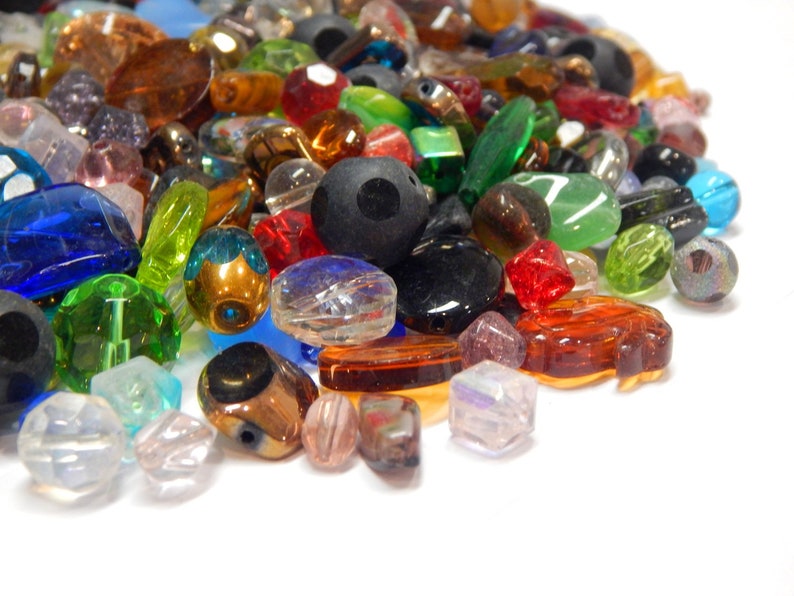 Glass Beads 500g / 1kg Mixed Crystal Bead Mix 4 mm to 30 mm Round Oval Cube Tube for Jewelry Crafts Wholesale image 4