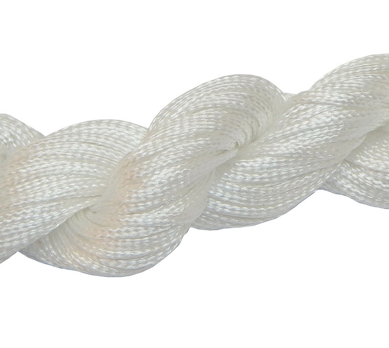30 meter macramee yarn 1 mm white Krem jewelry cord jewelry thread for DIY chain bracelet crafts