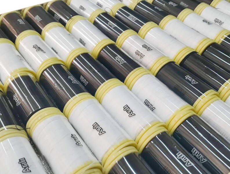 60 Spools Polyester Sewing Thread Hand Embroidery Thread Black and