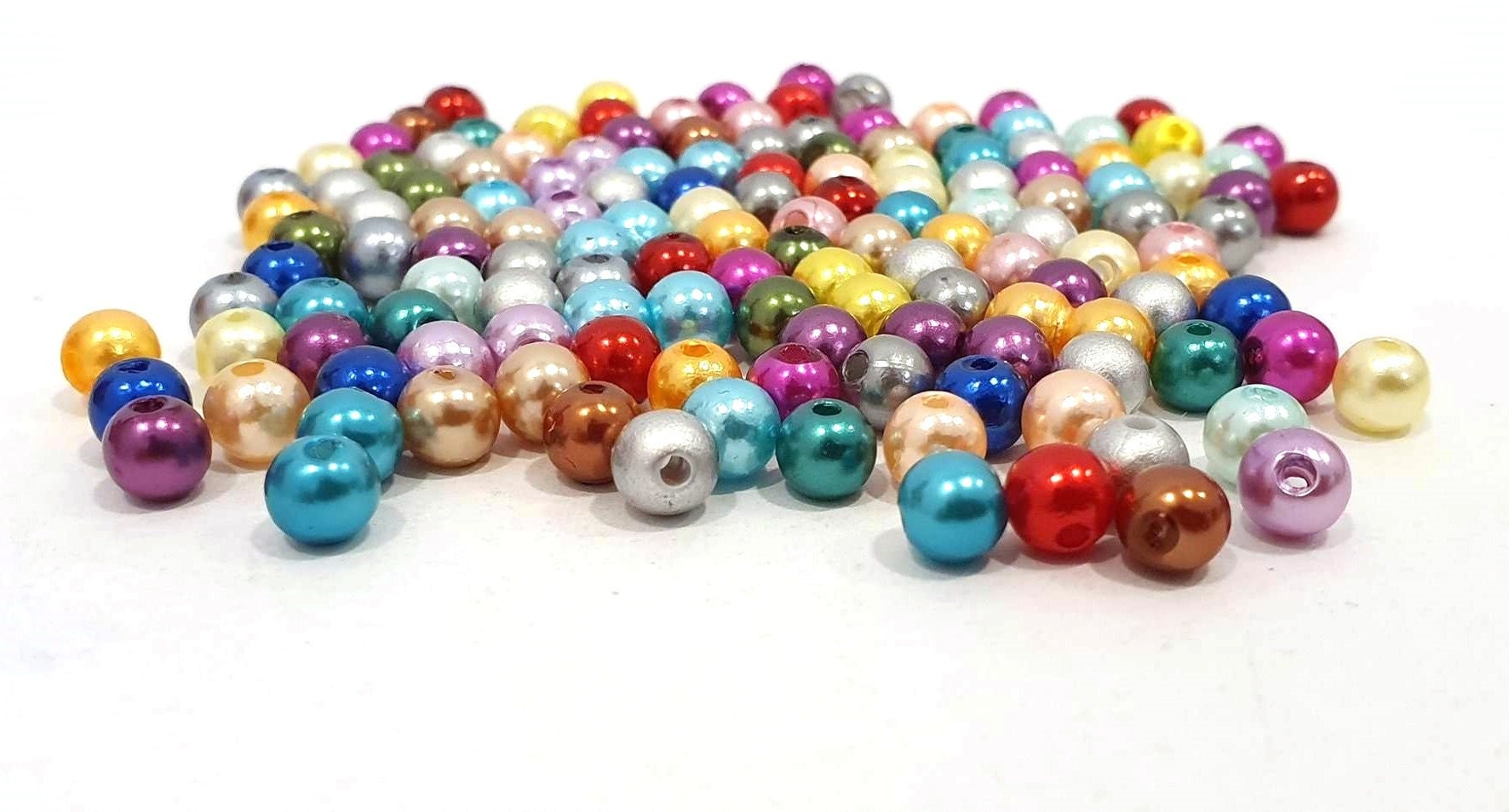 500 Wax Beads 8mm Acrylic Beads Colorful Plastic Jewelry Deco Etsy