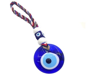 Nazar Boncugu Turkish Blue Evil Eye Wall Hanging 21 cm Ornament Amulet Home Decor Protection Blessing Gift Pendant for Car House and Office