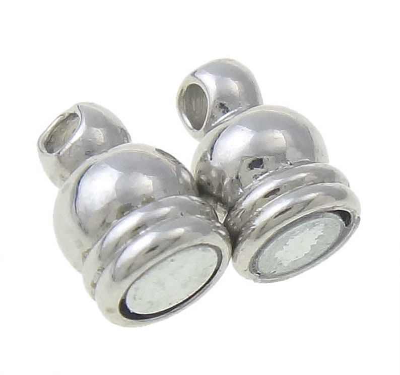 3 pezzi di chiusure magnetiche connettore chiusura in metallo accessori di montaggio gioielli vecchio magnete argento immagine 1