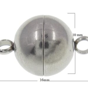 Edelstahl 304 Magnetverschlüss Rund 8/10/12 mm Kettenverschluss Kugel Verbinder Schmuckverschluss Magnet Verschluss für Schmuck Zubehör Bild 7