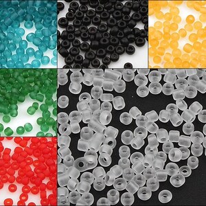 Perline Rocailles smerigliate 3 mm 8/0 Opaco 20g / 100g Selezione colore Perline di vetro Roccailles, perline di semi di vetro per la creazione di gioielli