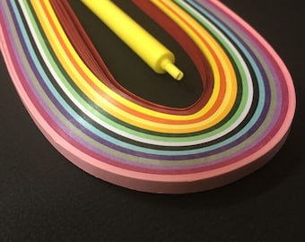 5mm Papier-Quilling 50cm 15 Farben 150stk Quillingstreifen Board Papierstreifen Set Deko DIY
