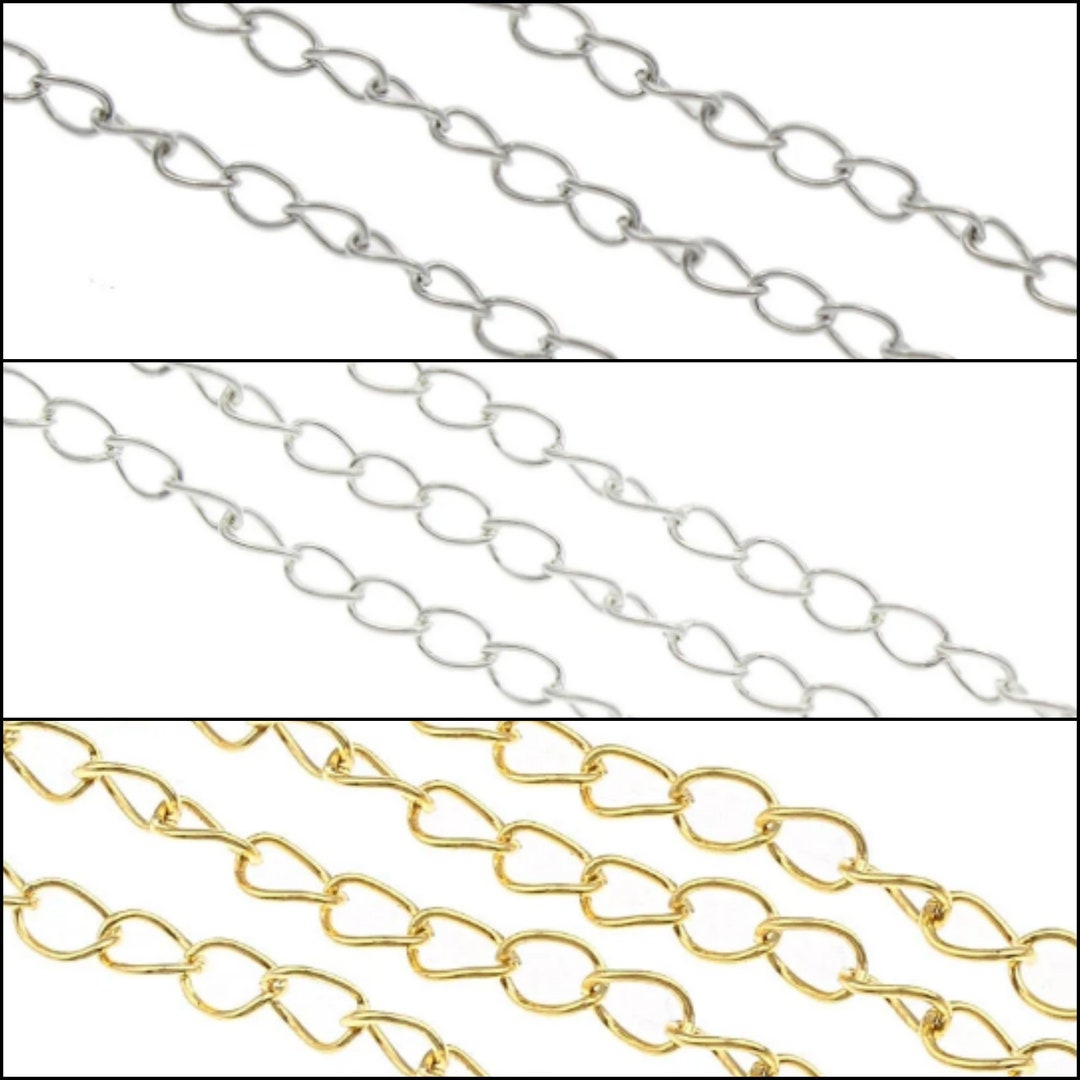 300 Cm Metal Chain 5 Mm Link Chain Link Chain Jewelry Chain Sold by the