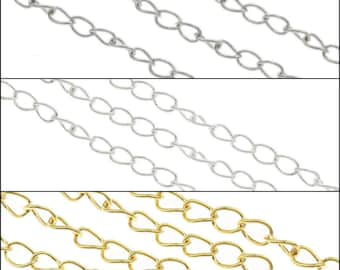 Chaîne en métal de 300 cm, chaîne à maillons de 5 mm, chaîne de bijoux vendue au mètre pour la fabrication de bijoux, colliers, bracelets, artisanat DIY