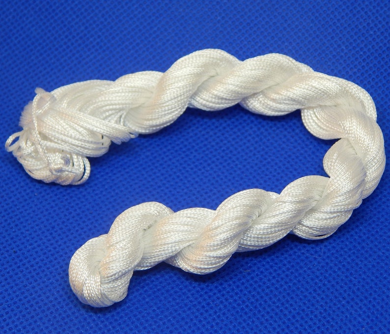 30 meter macramee yarn 1 mm white Krem jewelry cord jewelry thread for DIY chain bracelet crafts