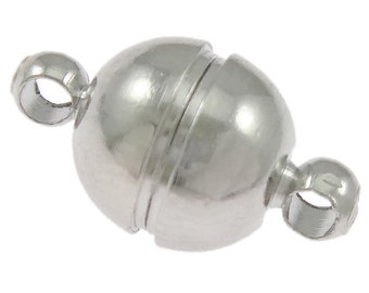 3 pezzi di chiusura magnetica chiusura a catena 14 x 8 mm chiusura rotonda in argento connettore chiusura magnetica chiusura gioielli accessori gioielli