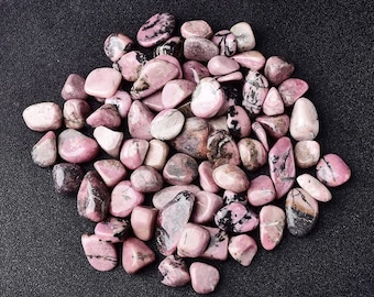 100 tumbled stone rhodonite natural gemstone beads 10 mm ~ 22 mm chip gemstones semi-precious stone jewelry beads gemstone, beads gemstone