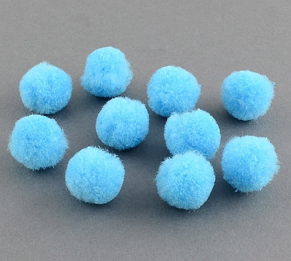 Pompoms Pompom 10 Mm Sewing Craft Border Blue 