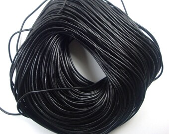 5 metros Cordones de cuero Negro 1,5 mm Cordón de cuero Correa de cuero redonda Joyería Hazte tú mismo Material artesanal Suministros artesanales Accesorios artesanales C11