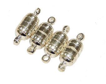 6pcs Magnetic Clasp 15 mm Barrel Bands Chain Clasp Clasps Connector Jewelry Clasp Magnet Clasp Bracelet