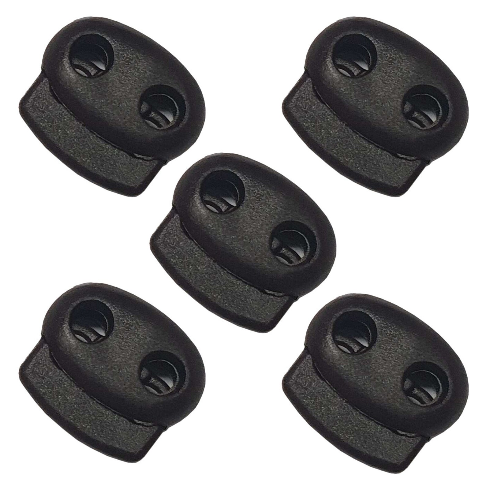 10pc Cord Stopper Cord Clamp Double Hole Black Optimal for 3 Etsy