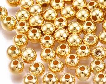 200pcs wax beads plastic round 5 mm gold polished beads decorative beads CCB acrylic beads spacer beads