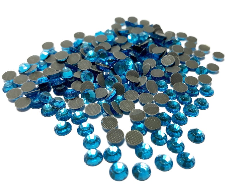 Hotfix Rhinestones 1440stk Aquamarine Blue 5 mm SS20 AA Quality 10 Gross For Ironing Up Hotglue Glitter Stones Rhinestone Glass Rhinestone beads