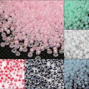 Perle di vetro Rocailles Perle indiane 2 mm colore interno 20g / 100g selezione colore rocailles, creazione di gioielli perline di vetro