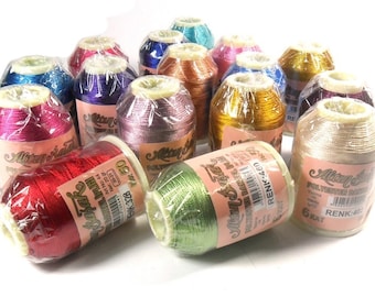 50 spools of polyester crochet thread 300 m / 20 g x 50 colors sewing threads brands ALTINBASAK quality embroidery thread