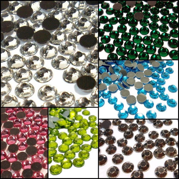 Hotfix diamantes de imitación 3 mm SS10 piedras brillantes con fijación térmica piedras preciosas para manualidades