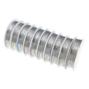 Copper wire silver 0.2/0.3/0.4/0.5/0.6 mm size choices jewelry wire enameled wire craft wire jewelry crafts