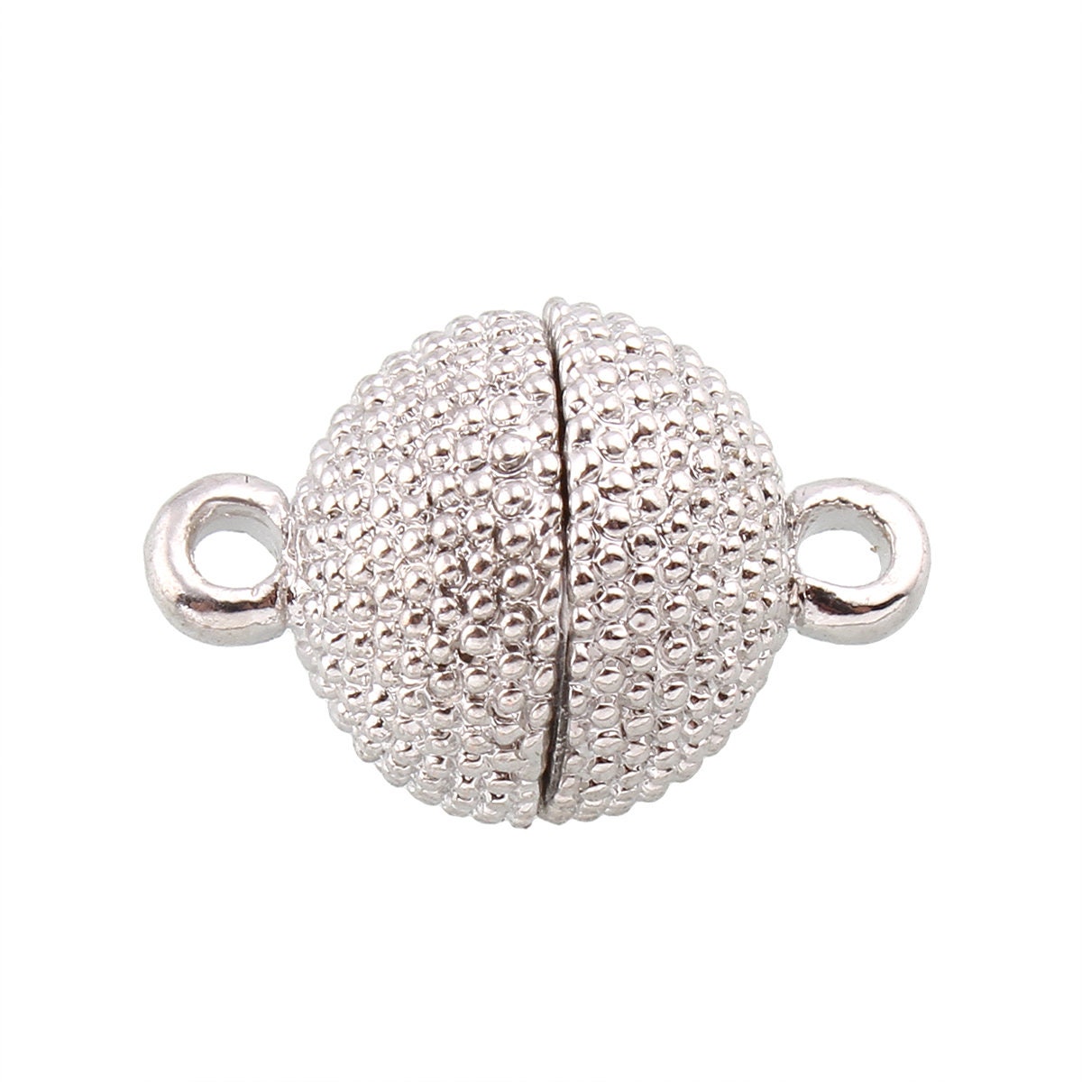 2 Magnetic Clasps 12 Mm Silver Round Bands Chain Clasp Clasps Connector  Jewelry Clasp Magnet Clasp Bracelet 