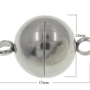 Edelstahl 304 Magnetverschlüss Rund 8/10/12 mm Kettenverschluss Kugel Verbinder Schmuckverschluss Magnet Verschluss für Schmuck Zubehör Bild 8