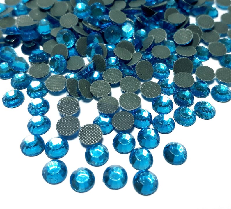 Hotfix Rhinestones 1440stk Aquamarine Blue 5 mm SS20 AA Quality 10 Gross For Ironing Up Hotglue Glitter Stones Rhinestone Glass Rhinestone beads