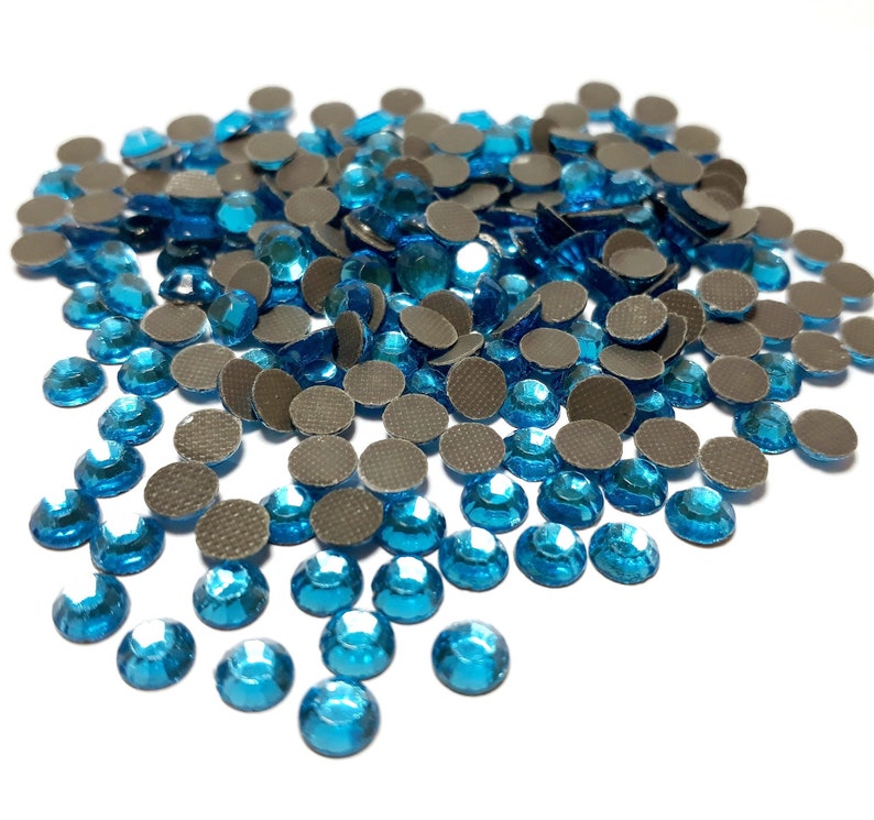 Hotfix Rhinestones 1440stk Aquamarine Blue 5 mm SS20 AA Quality 10 Gross For Ironing Up Hotglue Glitter Stones Rhinestone Glass Rhinestone beads