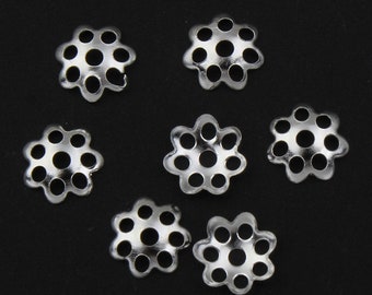 250 pièces. Capuchons de perles en filigrane Capuchons de perles 6 mm Entretoise métallique Perles intermédiaires Pièces intermédiaires Embouts d'extrémité Bouchons de perles d'extrémité