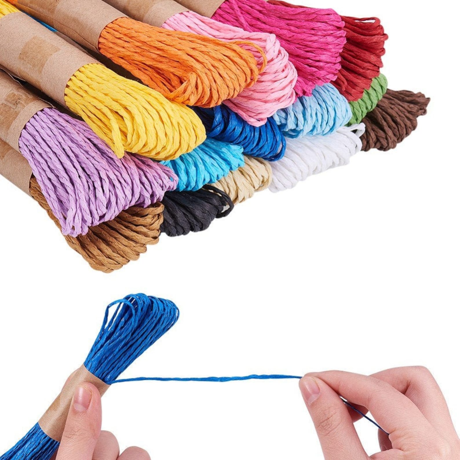 150 M Paper Cord Paper Ribbon Binding Threads 2 mm 15 Colors Etsy