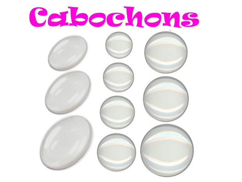 Glas Cabochon Rund / Oval Klar Transparent für Fassung Anhänger und Armband 10/12/14/16/18/20/25/30 mm Wahlen Schmuck Basteln DIY Bild 1