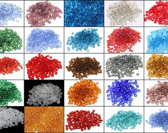 Rocailles Glasperlen Set 17000 3mm Perlen Set 25 Farben Glasperlen Set Seed Beads 500g