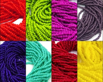 Seed Beads 2 mm Set On Glass Multiple Strands Preciosa Ornela 4500pcs 11/0 Opaque